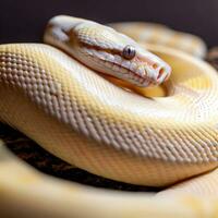 A Close-up of the Ball Python's Graceful Curves ,AI Generated photo