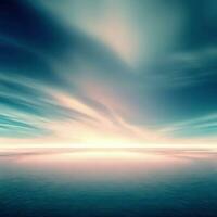 The motion of clouds creates a beautiful visual symphony over the ocean ,AI Generated photo
