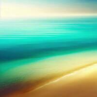 The serene beach meets the vast expanse of the blue ocean, creating a tranquil paradise ,AI Generated photo