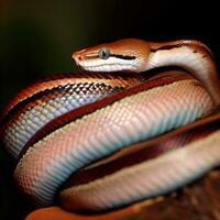 he Ball Python's morph variations add a touch of enchantment to its appearance ,AI Generated photo