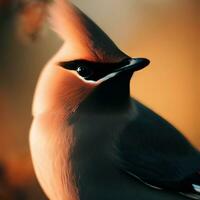 A bird with a white stripe on its chest ,AI Generated photo