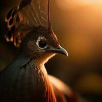 he intricate patterns on the Victoria Crowned Pigeon's feathers resemble a work of art ,AI Generated photo