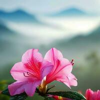 Azaleas bloom in a riot of colors, transforming the landscape into a vibrant canvas ,AI Generated photo
