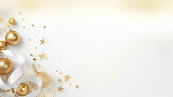 Christmas white background gold photo