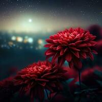 The vibrant colors of the dahlia steal the spotlight in the garden ,AI Generated photo