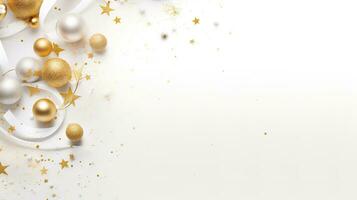 Christmas white background gold photo