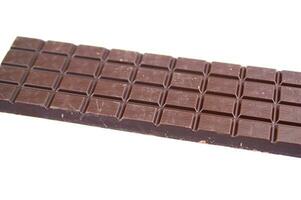 a bar of dark chocolate is shown on a white background photo