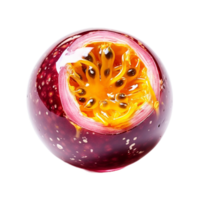 passion fruit sur transparent arrière-plan, ai génératif png