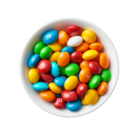 colorful andy in a bowl on a transparent background,AI Generative png