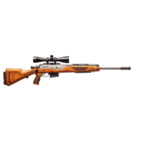 un rifle en un transparente fondo generativo png