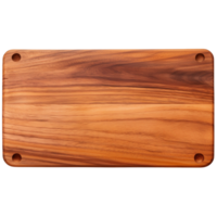 a wooden cutting board on a white background,AI Generative png
