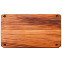 a wooden cutting board on a white background,AI Generative png