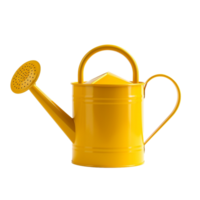 yellow watering can on transparent background,AI Generative png