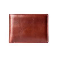 brown leather wallet on transparent background,AI Generative png