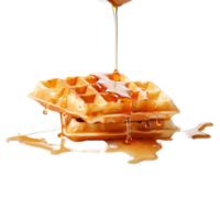 wafels en siroop png,ai generatief png