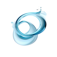 agua chapoteo circulo en transparente fondo generativo png