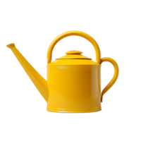 a yellow watering can on a transparent background,AI Generative png