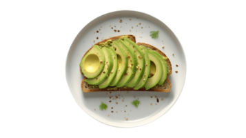 Avocat pain grillé png,ai génératif png