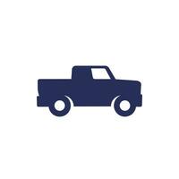 pickup truck icon on white, off-road vehicle vector