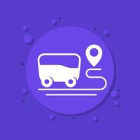 delivery robot on the way icon, vector