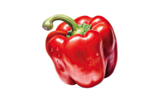 a red pepper on a transparent background,AI Generative png