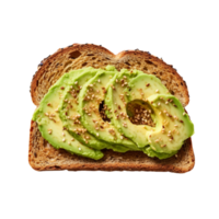 en bonne santé Avocat toasts pour petit déjeuner ou le déjeuner avec seigle pain, ai génératif png