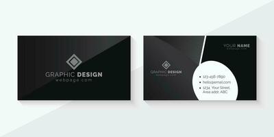 Black Elegant Business Card Design Template vector