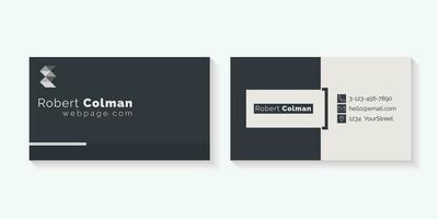 Clean Minimalist Simple Office Professional Business Card Design Template vector