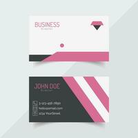 Pink Business Card. Creative Pink Color Business Card Design Template. vector