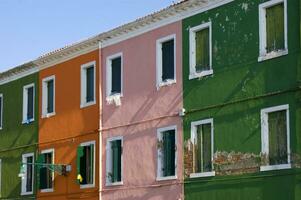 The colors of the city of Burano Venice photo