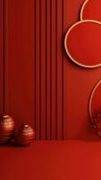 Red Chinese Lunar New Year background AI generated photo