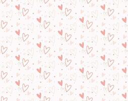 abstract pink heart seamless pattern design, love background vector