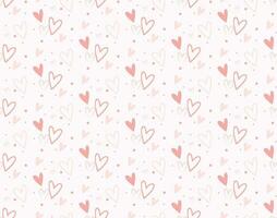 abstract pink heart seamless pattern design, love background vector