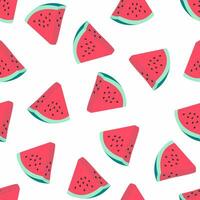 flat watermelon pattern template vector