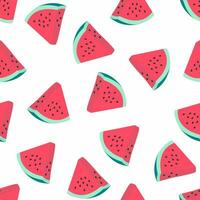 flat watermelon pattern template vector