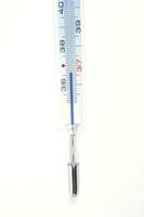 a thermometer is shown on a white background photo