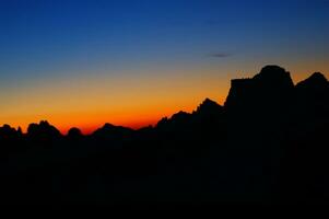 view of the Dolomites mountain range photo