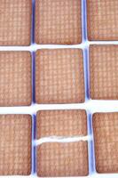 a pile of biscuits on a white background photo