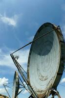 old and large disused radio antennas photo