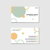 simple and modern business card design vector