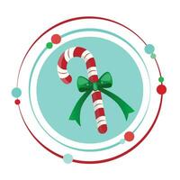 Candy cane holiday christmas vector illustration icon symbol