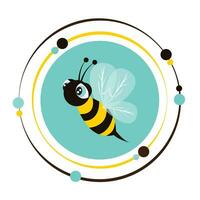 Bumble honey bee vector illustration graphic icon symbol