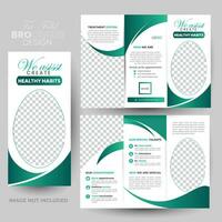 medical tri fold brochure design. vector