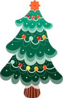 Christmas tree illustration isolated png