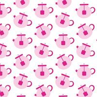 kettle hot brew kitche doll play pink vector