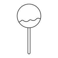 chupachups cake pops line doll girl icon vector