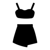 traje vestir parte superior ropa negro muñeca niña vector