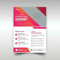 Creative marketing expert corporate business flyer design template vector