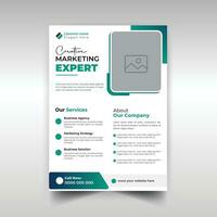 Corporate business flyer brochure template for annual report with creative idea vector