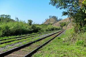 view of railway in rural area photo
